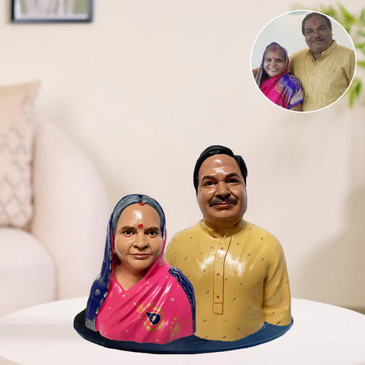 3d Miniature  Half body couple statues